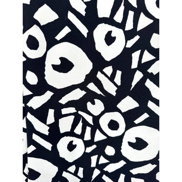 Ann Taylor Loft Petites Dress Black and White Geometric Pattern Women's 10P - Picture 5 of 6